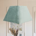 Green Velvet Square Shade 10"